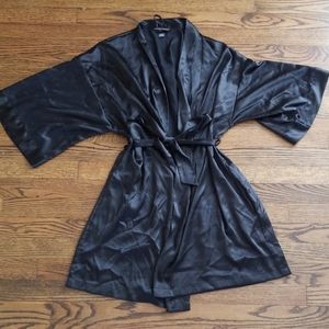 Black silk Victoria secret robe